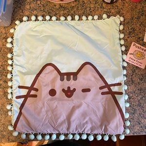 NWT-Pusheen pillow cover with w/fringe.